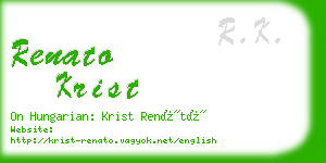 renato krist business card